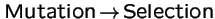 $\mbox{Mutation} \!\rightarrow\!\mbox{Selection}$